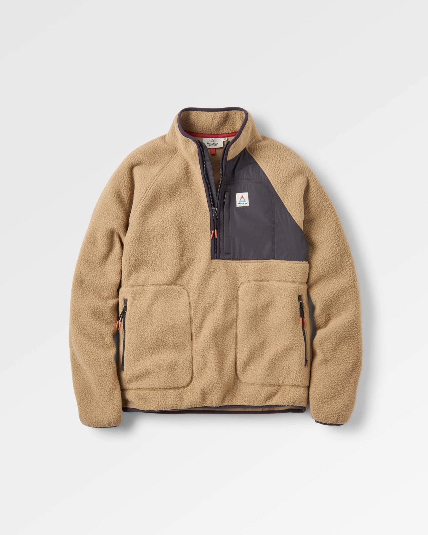 Offgrid 1/2 Zip Recycled Sherpa Fleece - Biscuit