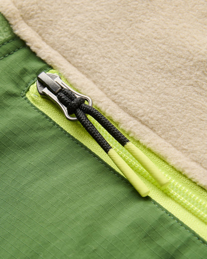Alexander Hooded Polartec® Fleece - Feather/Wild Green - Flatlay