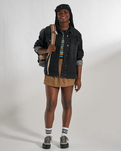 Stella Denim LS Shirt - Washed Black Denim - Studio Model