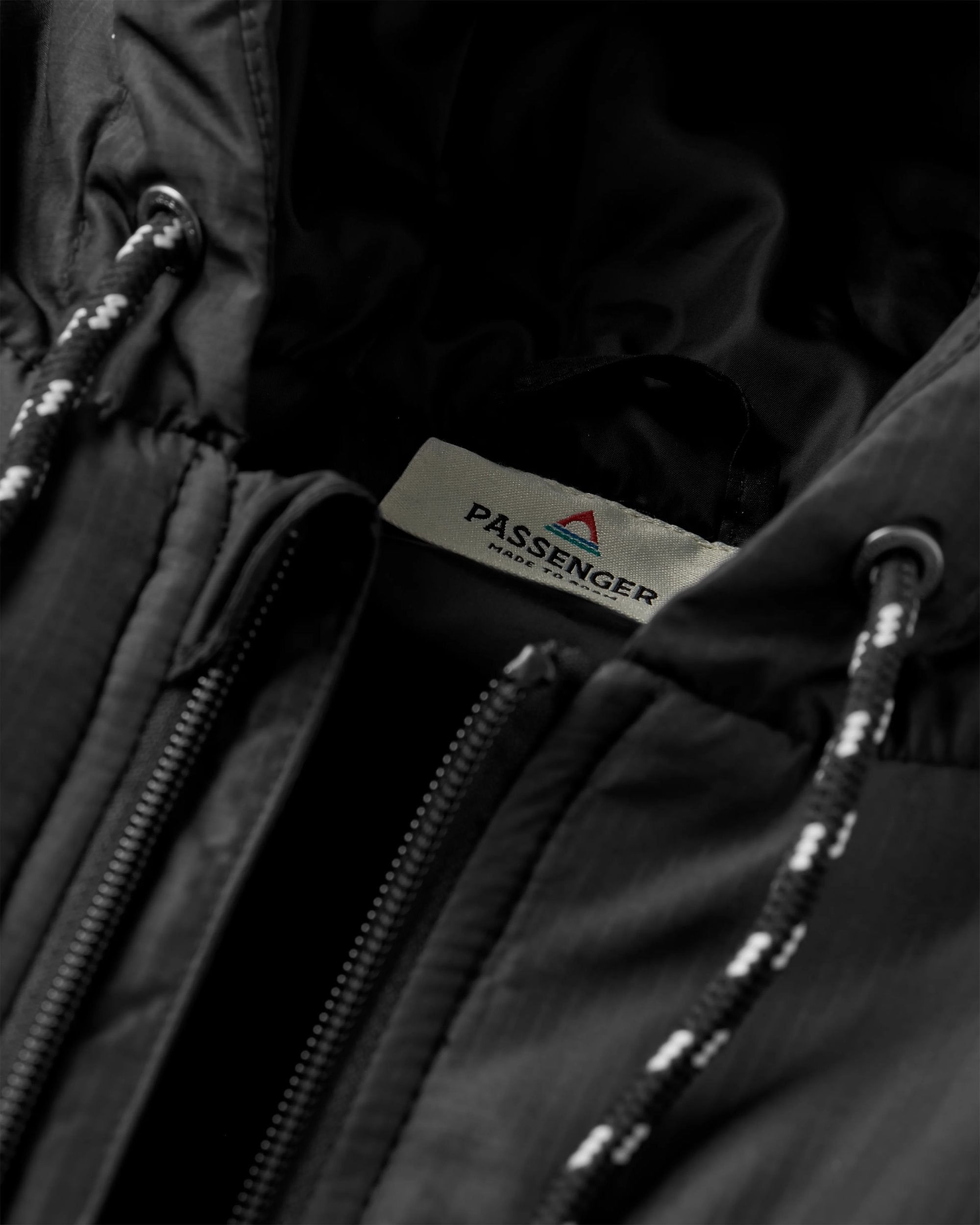 Dylan Recycled Insulated Full Zip Jacket - Black - Flatlay