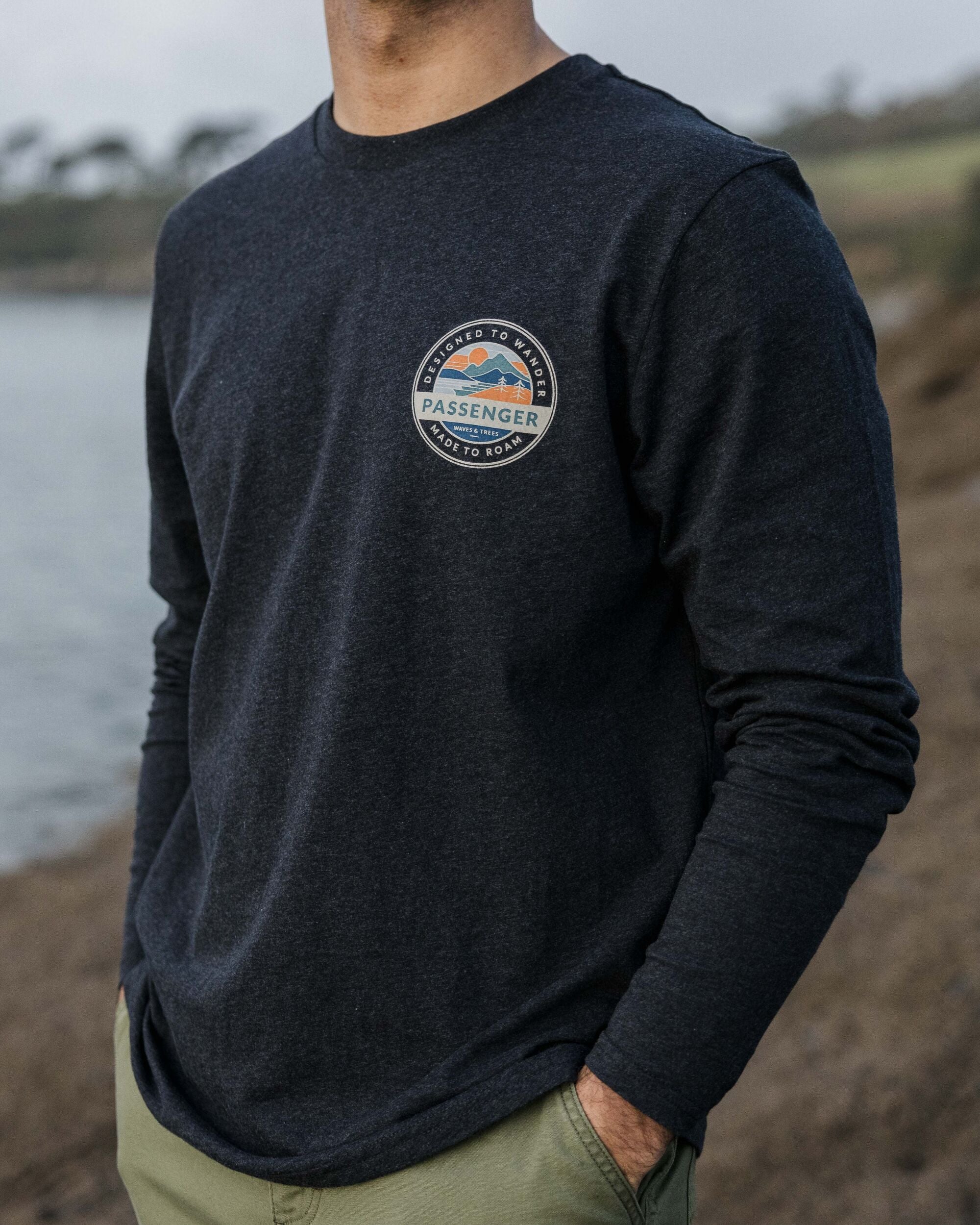 Odyssey Recycled Cotton LS T-Shirt - Ebony Marl