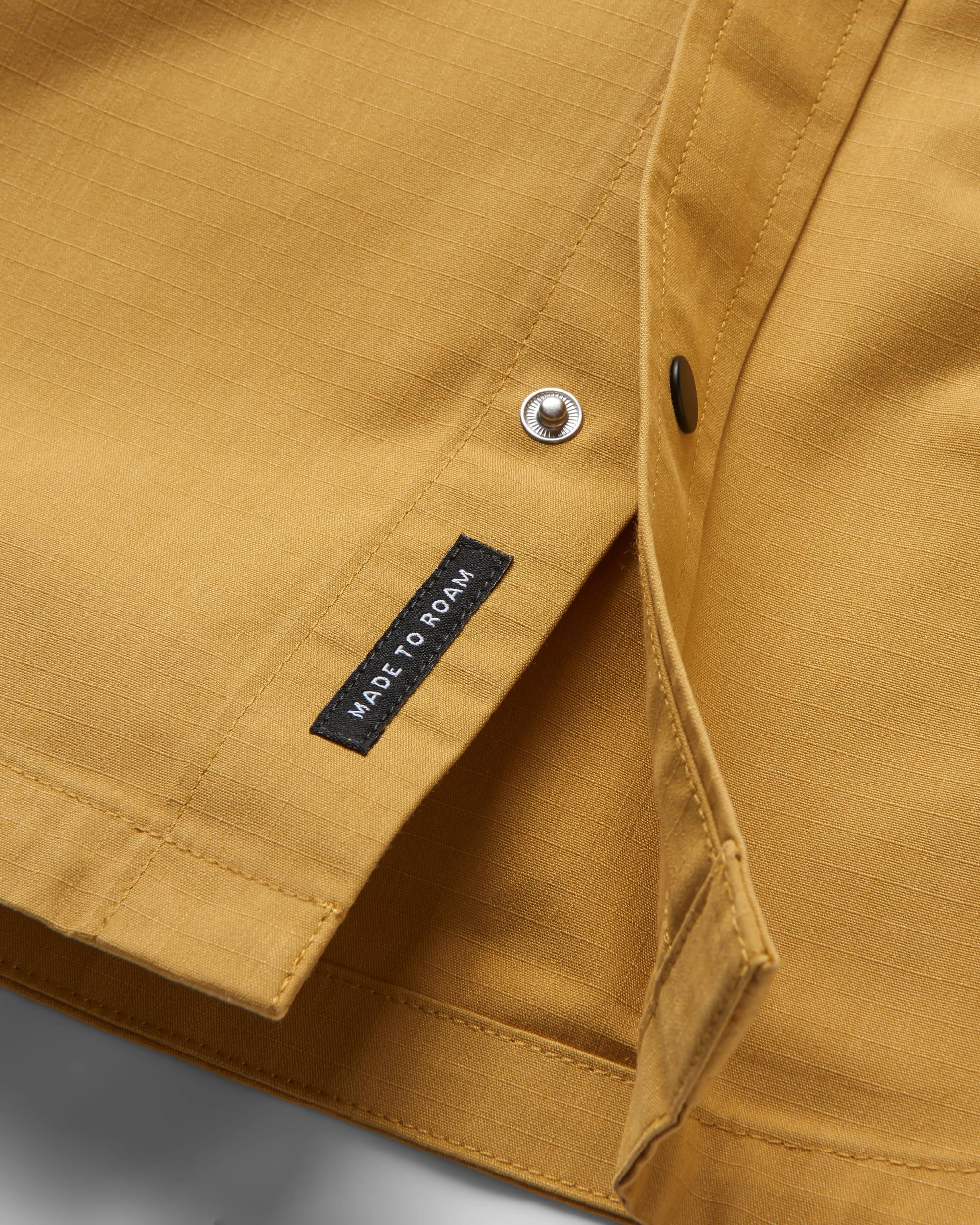 Way Ripstop Short Sleeve Shirt - Mustard Gold - Flatlay