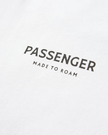 Passenger Recycled Cotton T-Shirt - White - Flatlay