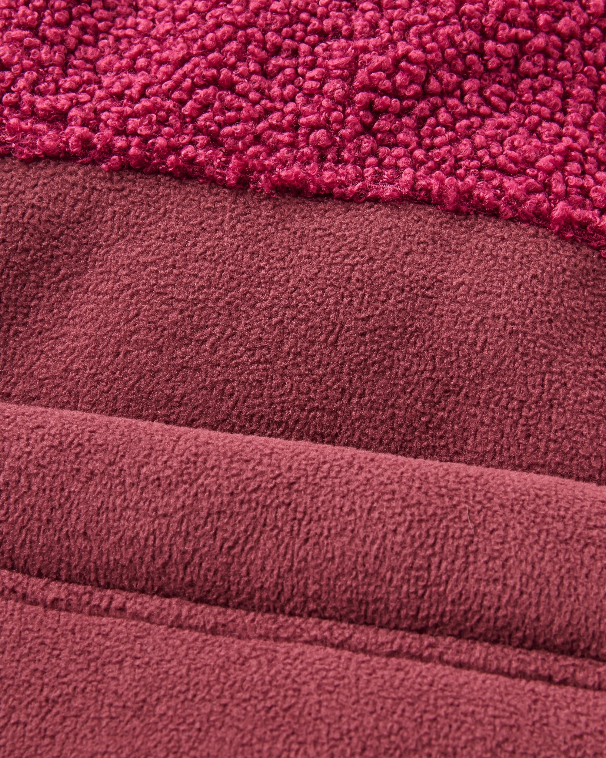 Oak Teddy Long Line Fleece - Fig/Wild Berry  - Flatlay