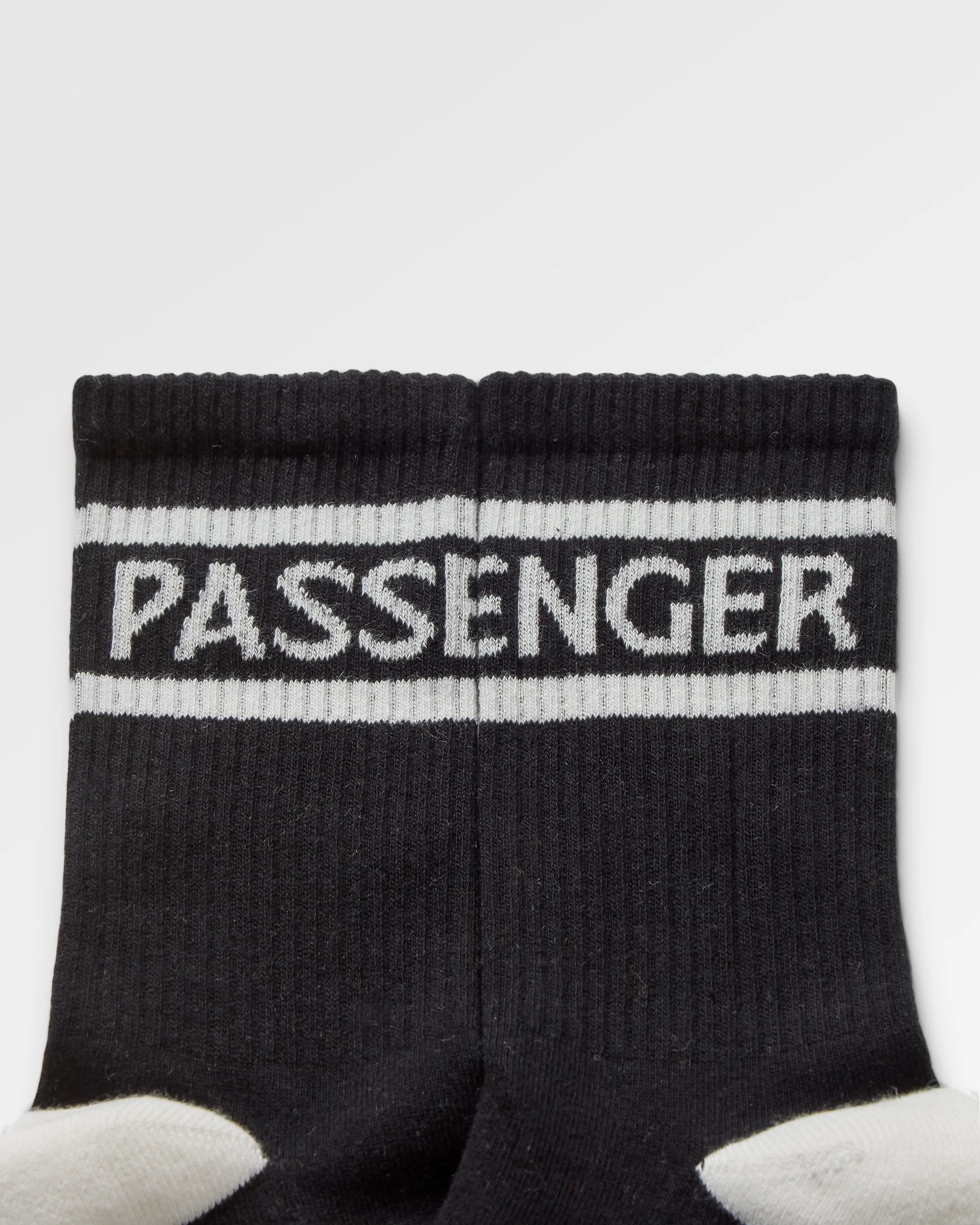 Classic Passenger Crew Socks - Black - Flatlay