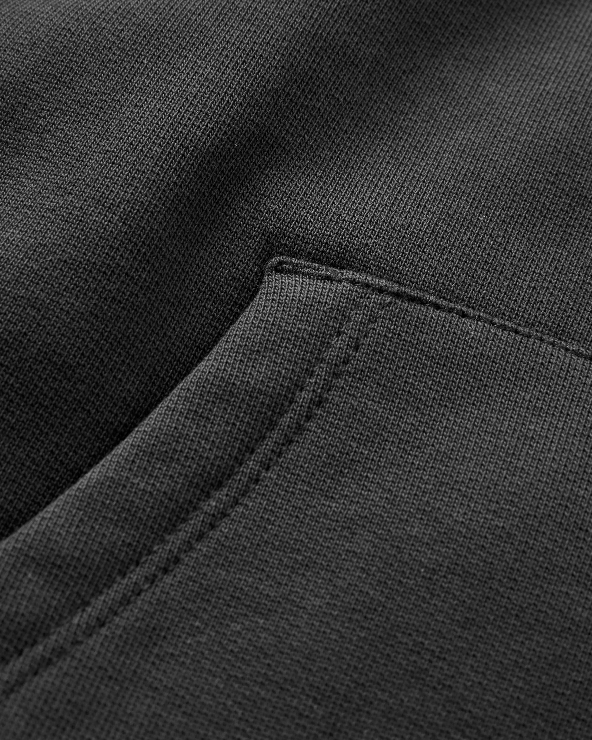 Roam Slow Men's Recycled Cotton Hoodie - Black - Flatlay