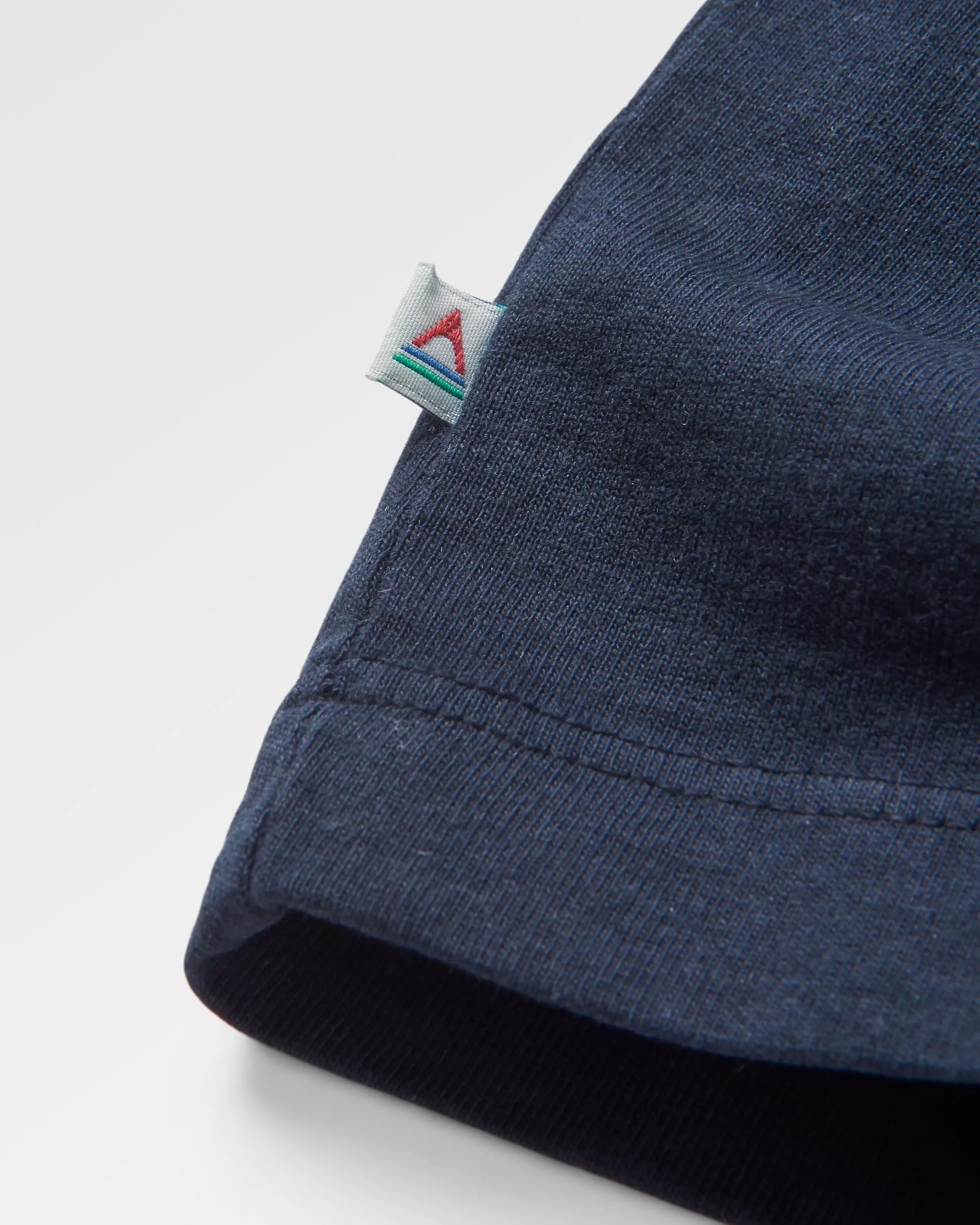 Distance Recycled Relaxed Fit T-Shirt - Deep Navy - Flatlay