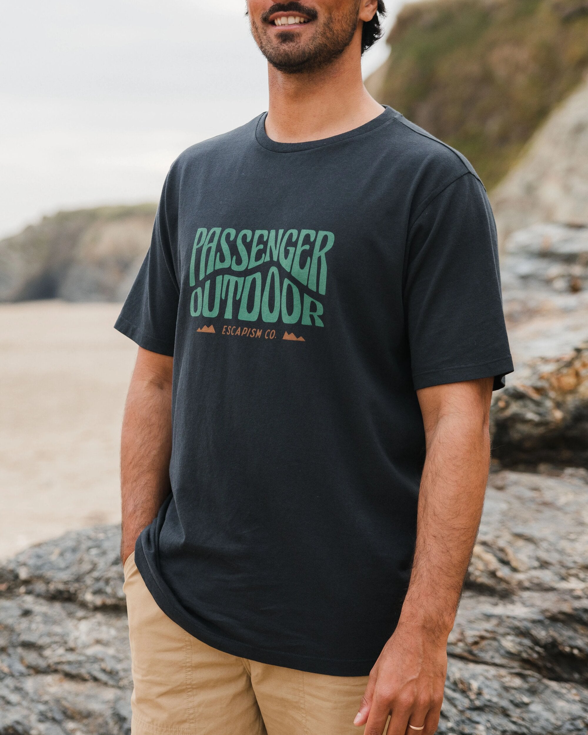 Yuca Recycled Cotton T-Shirt - Black - Lifestyle