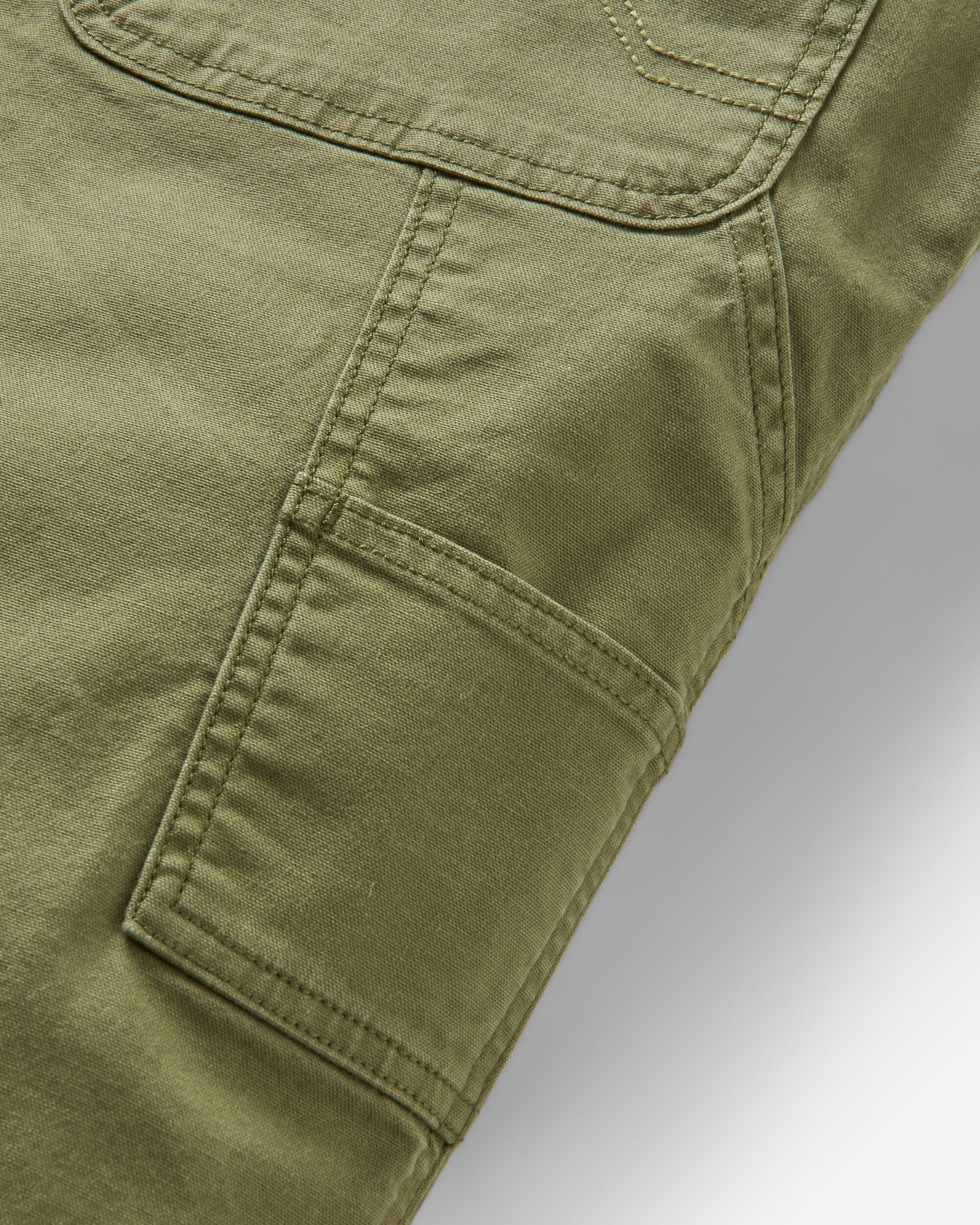 Vantage Organic Cotton Canvas Trouser - Khaki - Flatlay