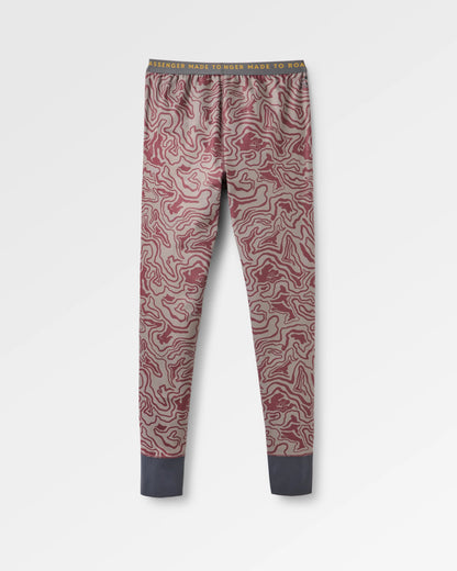 Amberline Base Layer Leggings - Strata Swirl Brambleberry - Flatlay