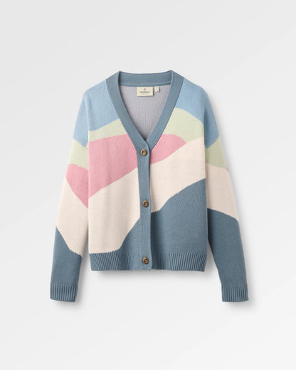 Scenic Knitted Cardigan - Scenic Stormy Blue - Flatlay