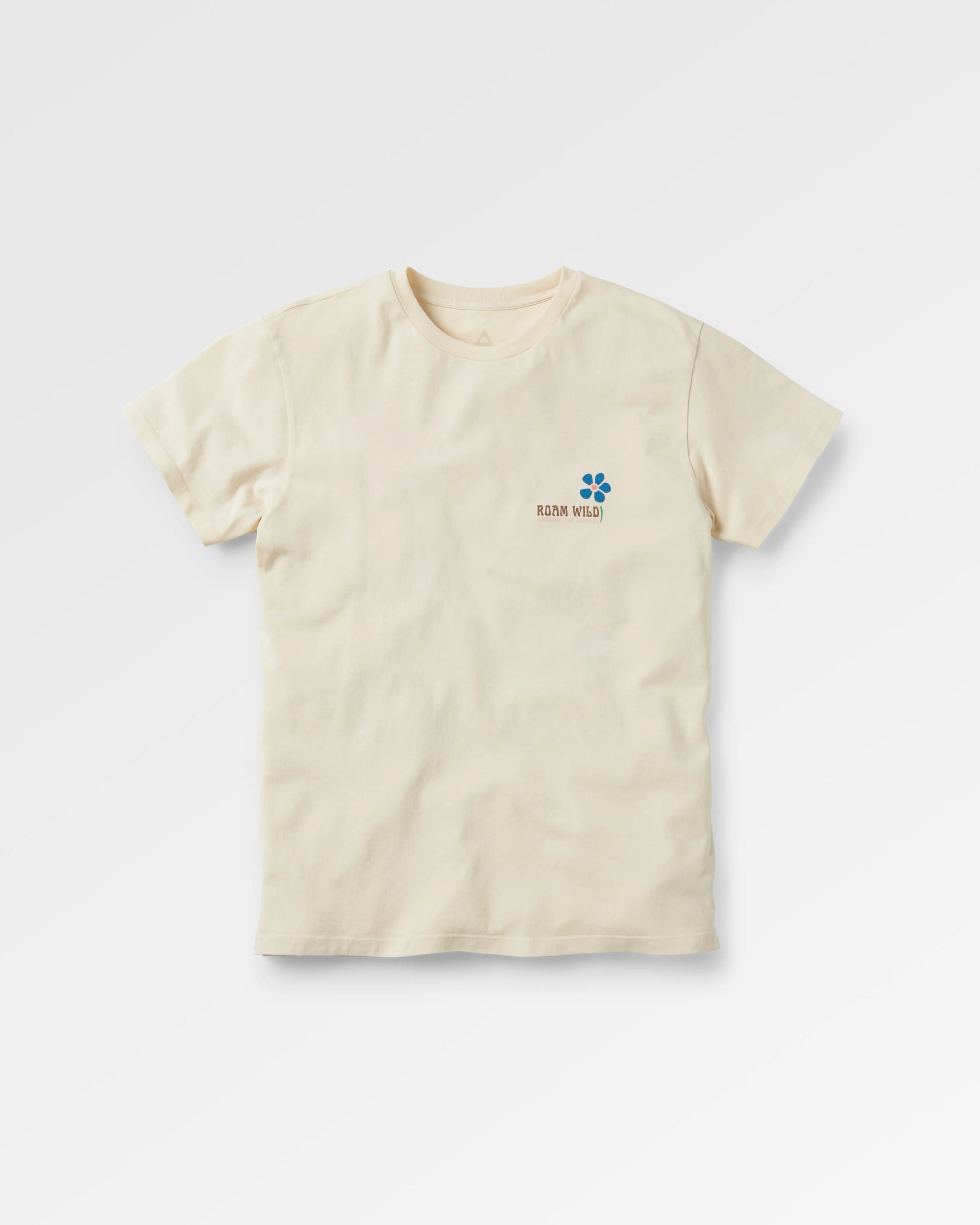 Roam Wild Recycled T-Shirt - Birch - Flatlay