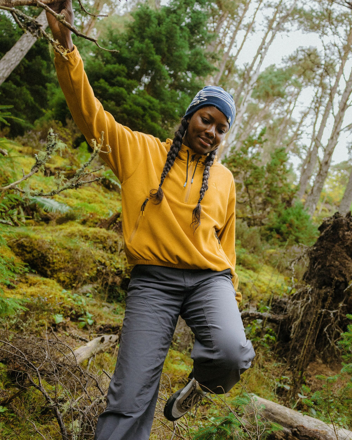 Ayla Micro Polartec® Hooded Fleece - Dusty Ochre - Lifestyle