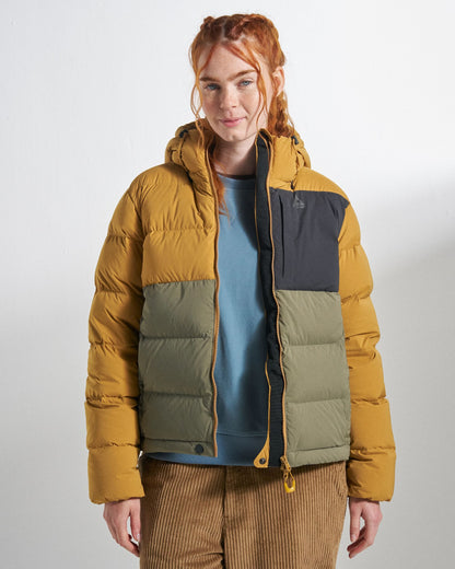 Cindra Down Jacket - Dusty Ochre/Dusty Olive - Studio Model