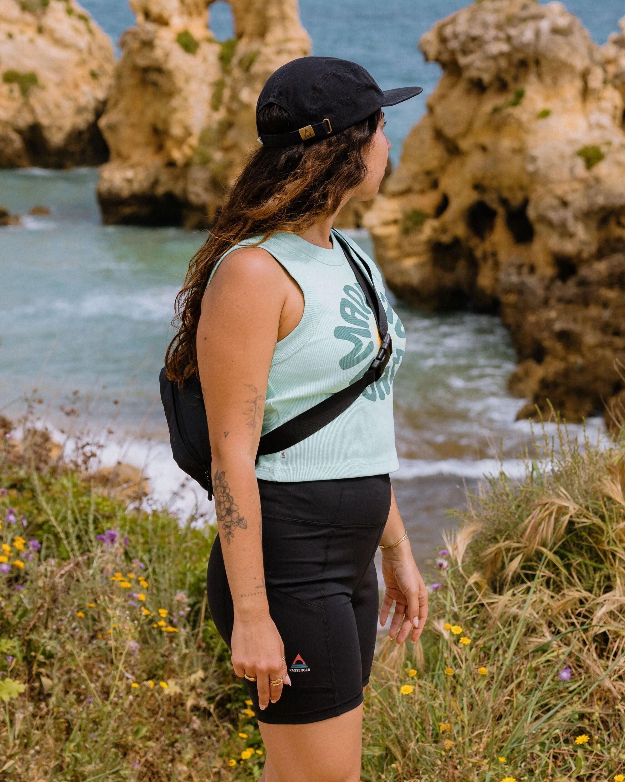 Easy Days Ribbed Graphic Vest - Aquamarine - Lifestyle