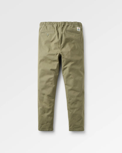 Adventurer Organic Canvas Trouser - Dusty Olive - Flatlay