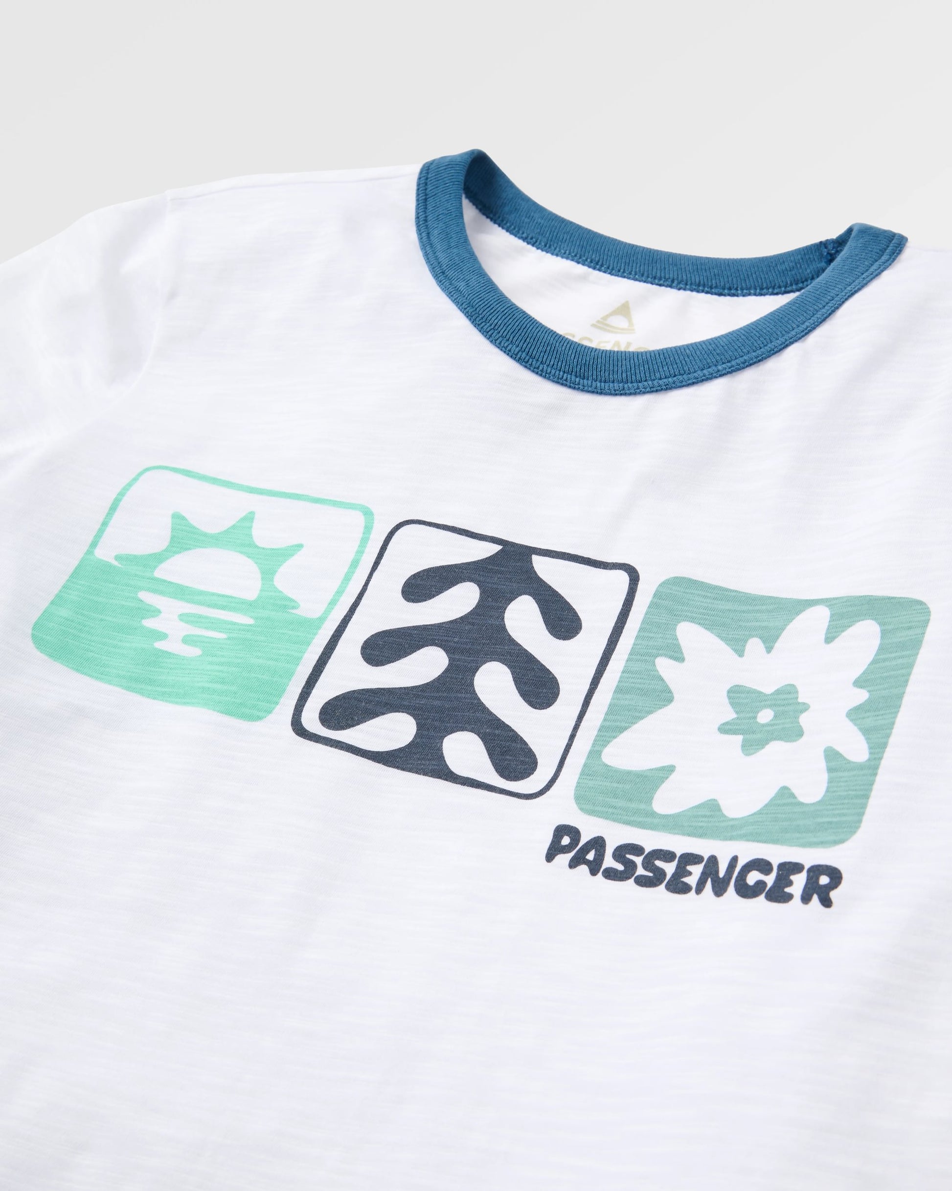 Daze Recycled Cotton T-Shirt - White - Flatlay