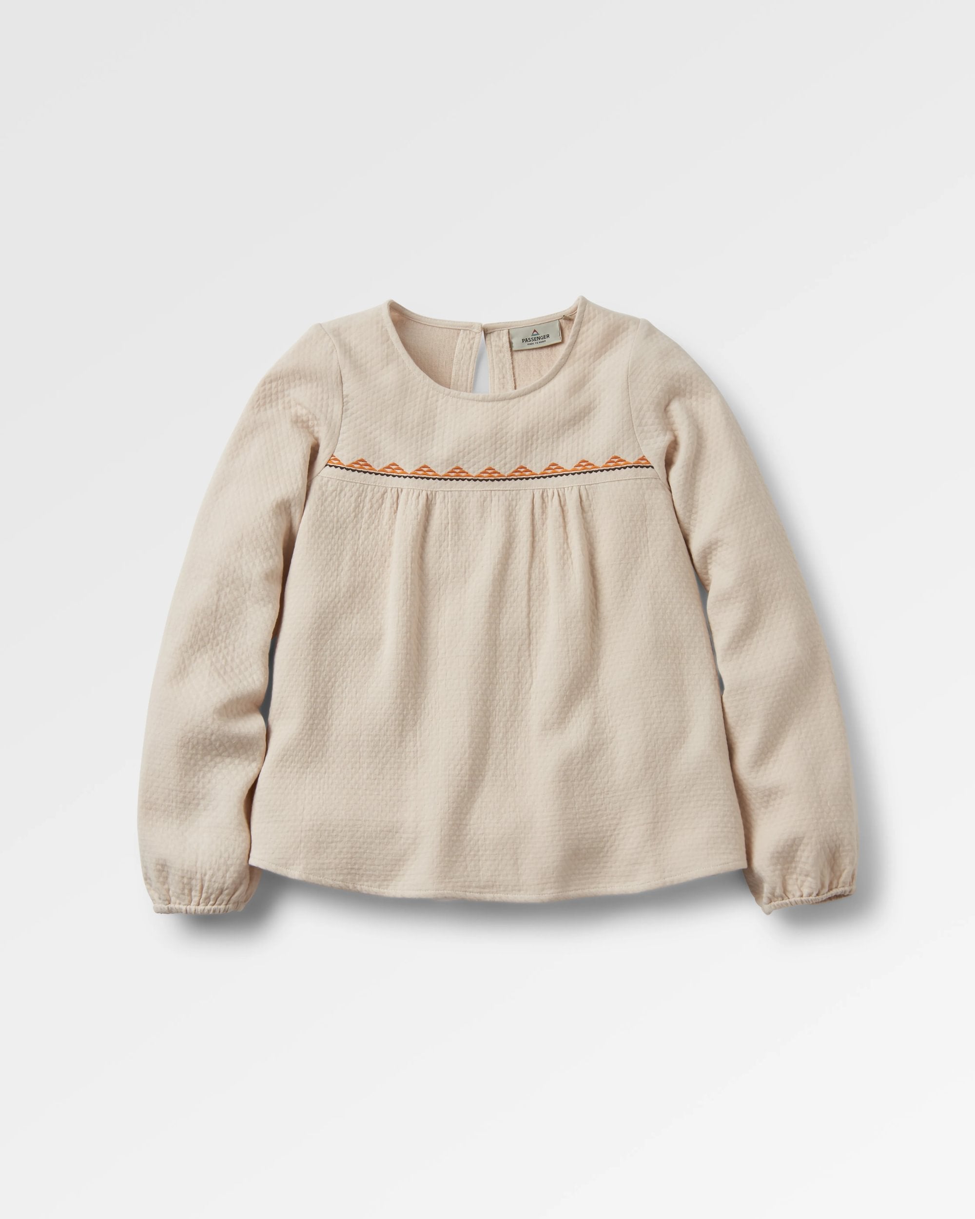 Petal Organic Cotton LS Top - Vintage White - Flatlay