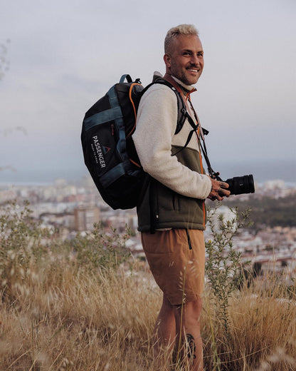 Male_Road Trip 50L Duffle Backpack - Black