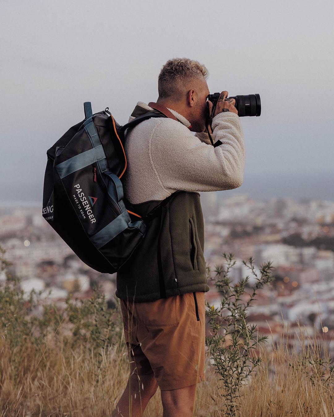 Male_Road Trip 50L Duffle Backpack - Black