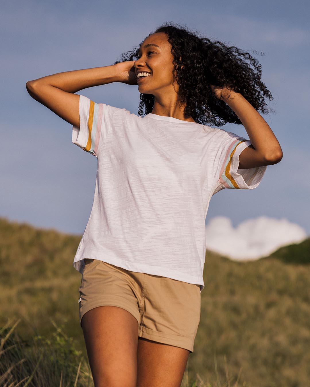 Poinsettia Recycled Cotton T-Shirt - White