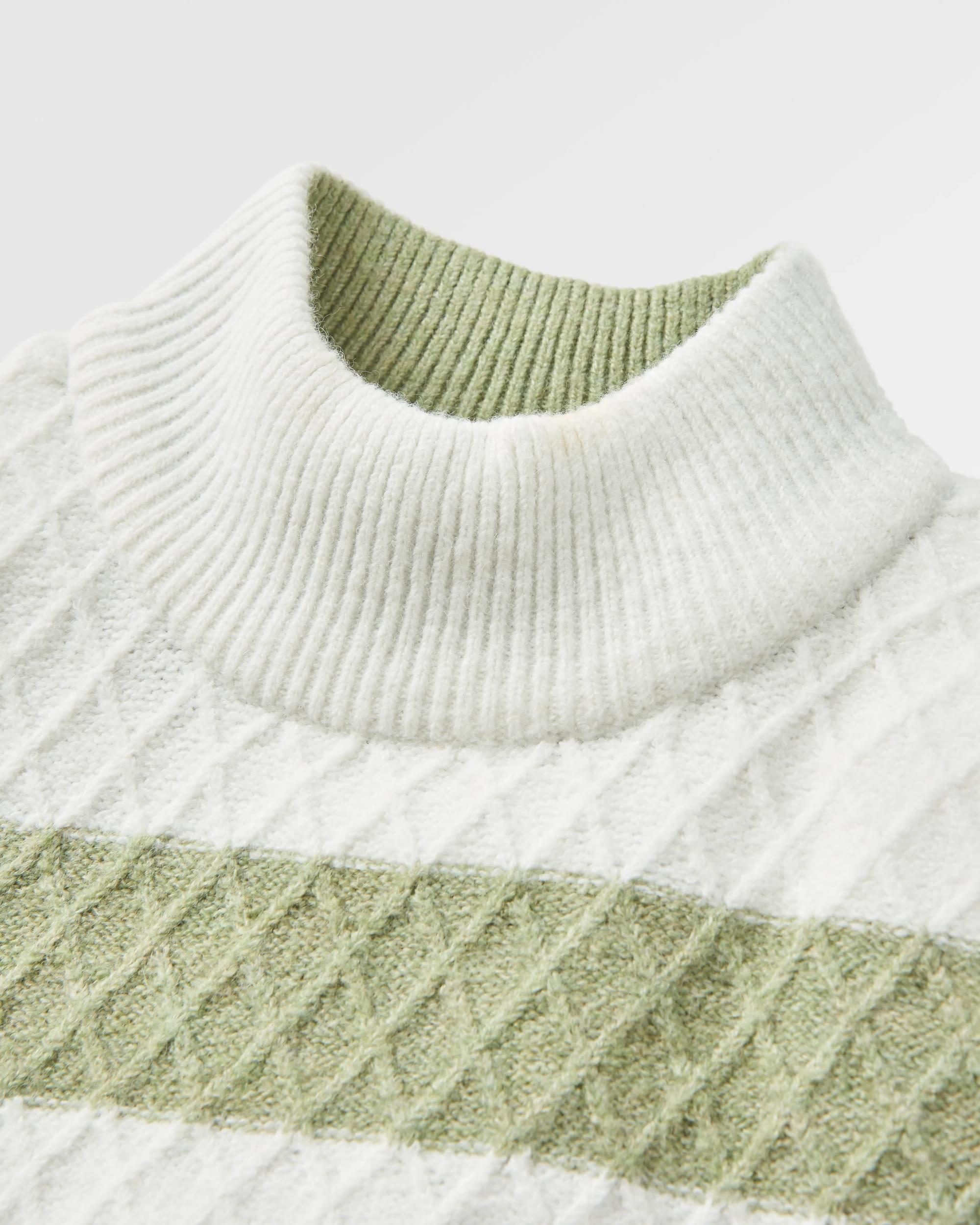 Ramble Recycled Knitted Jumper - Off White - Flatlay