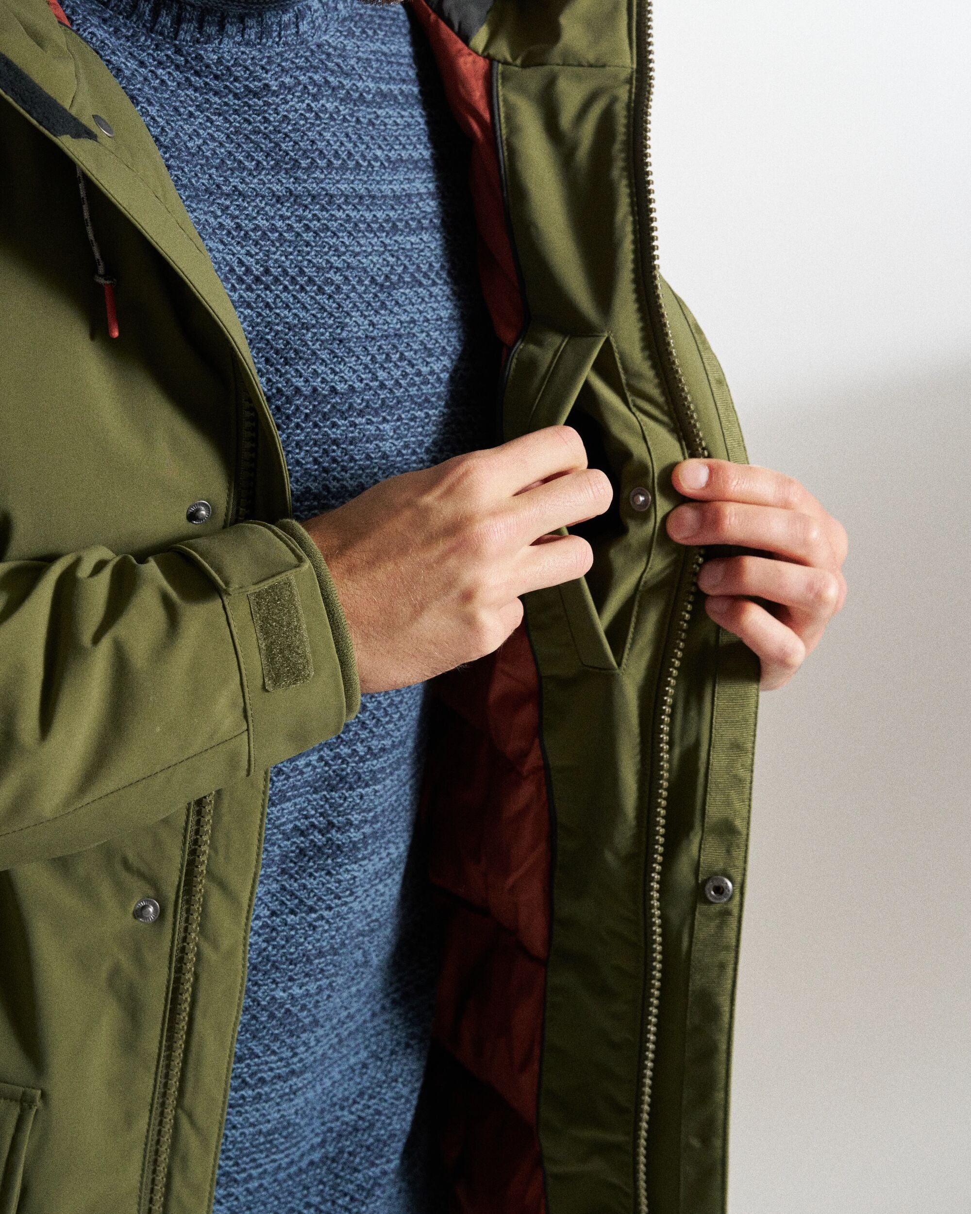 Baltic Recycled Insulated Parka - Khaki - Studio Model