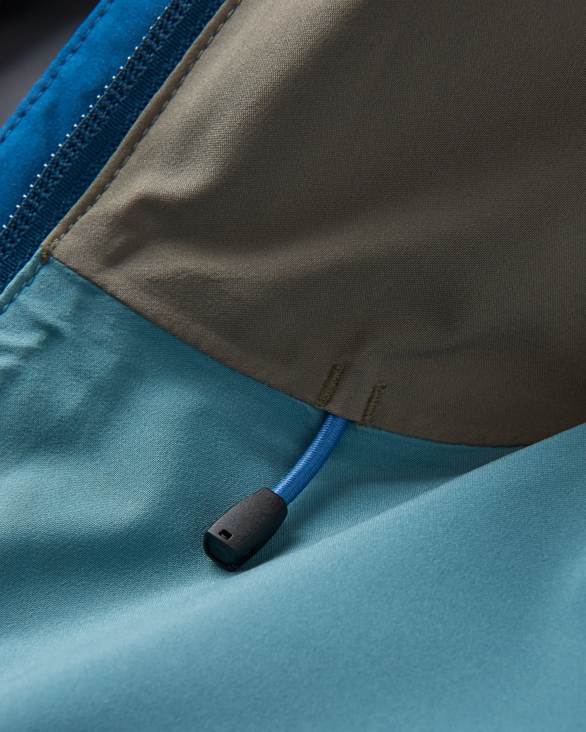 Rainstorm Recycled Waterproof Jacket - Tidal Blue/Arctic/Dusty Olive - Flatlay