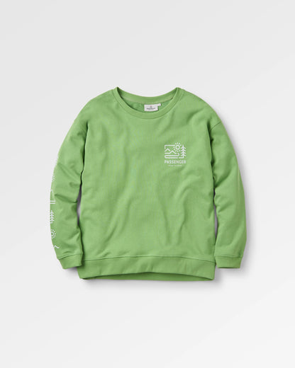 Phoenix Recycled Cotton Oversized Sweatshirt - Pear Green