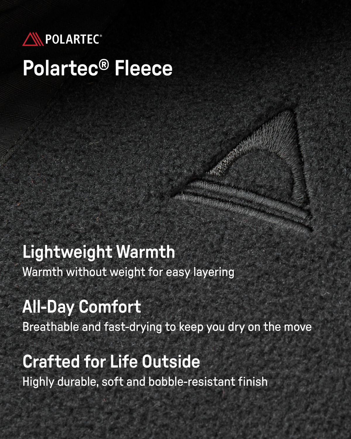 Woodland Hooded Polartec® Fleece - Black
