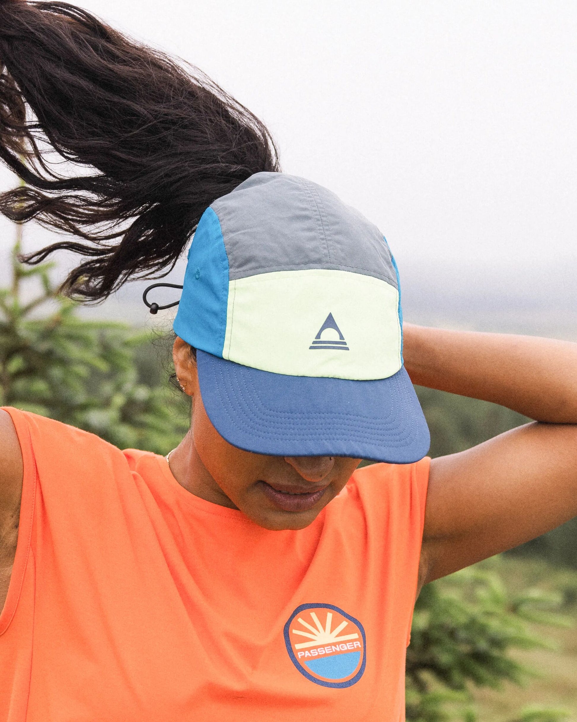 Womens_Emerge 5 Panel Trail Cap - Bluejay Multi - Lifestyle