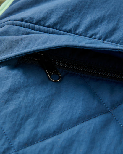 Ocean Recycled Insulated Anorak - Dark Denim/ Dusty Olive - Flatlay