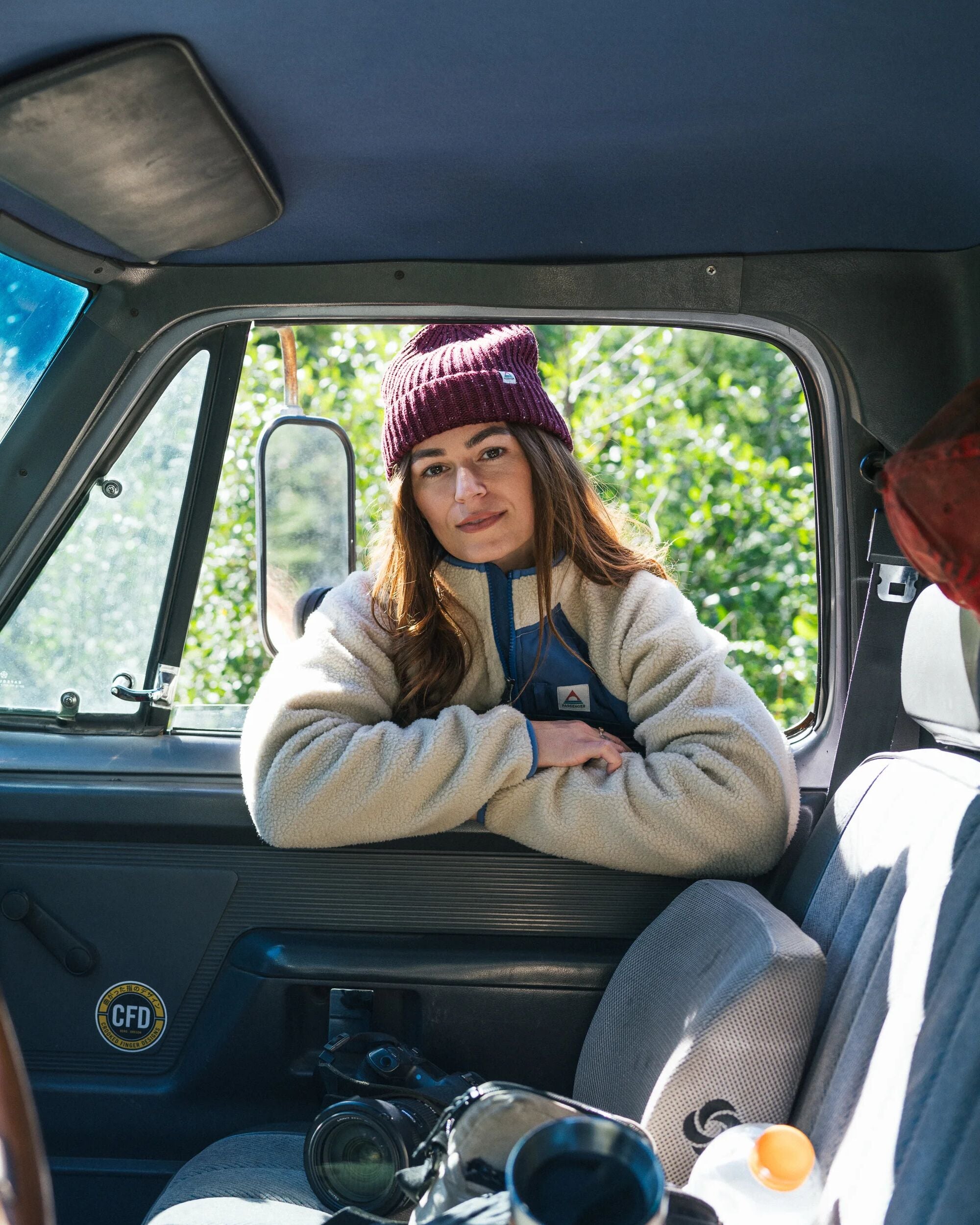 Home Recycled Sherpa Fleece - Oatmeal - Lifestyle