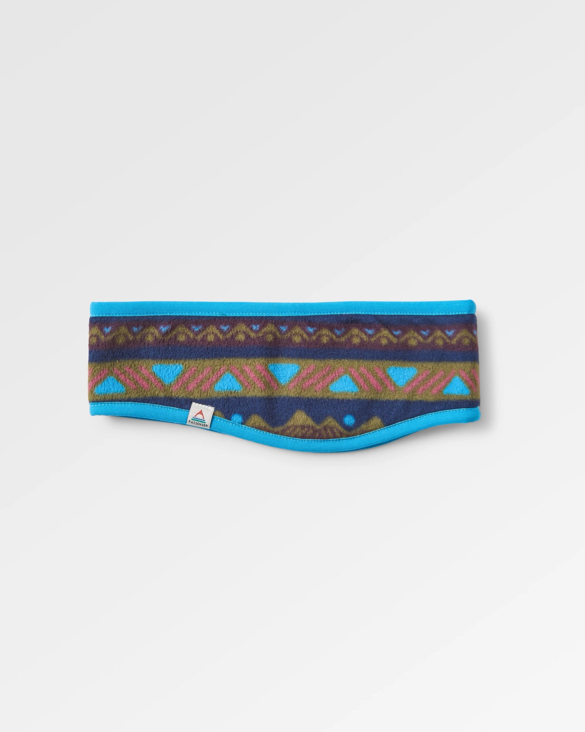 Cosy Recycled Polar Fleece Headband - Mountain Geo Multi