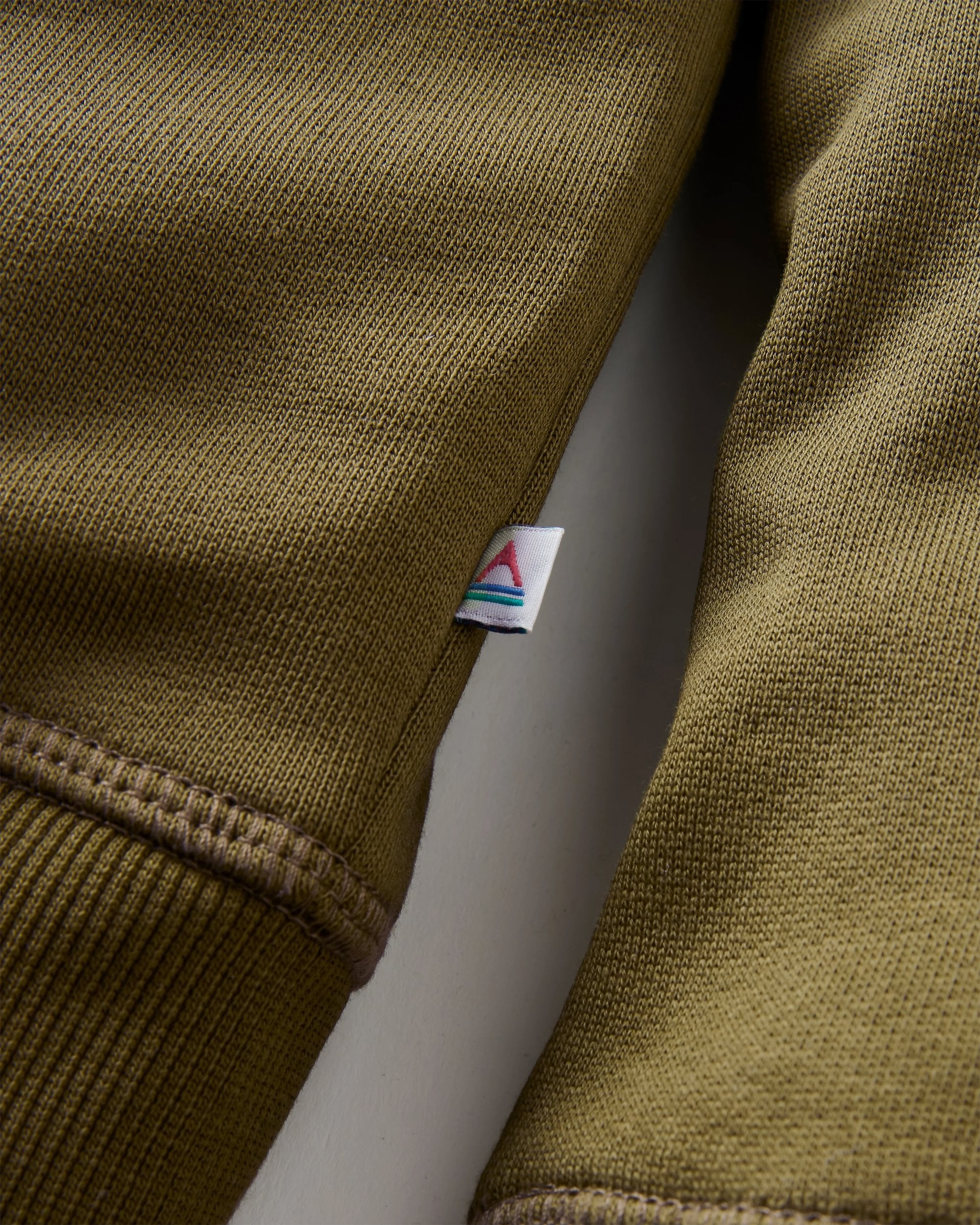 Odyssey Organic Cotton Hoodie - Dark Olive - Flatlay