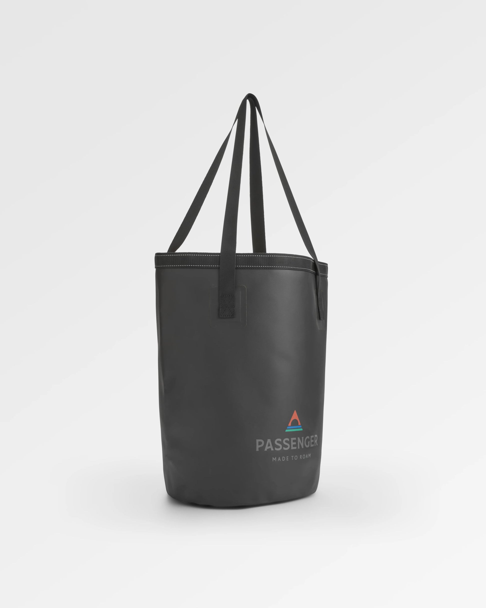Tide Recycled 30L Bucket Bag - Black - Flatlay