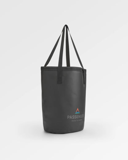 Tide Recycled 30L Bucket Bag - Black - Flatlay