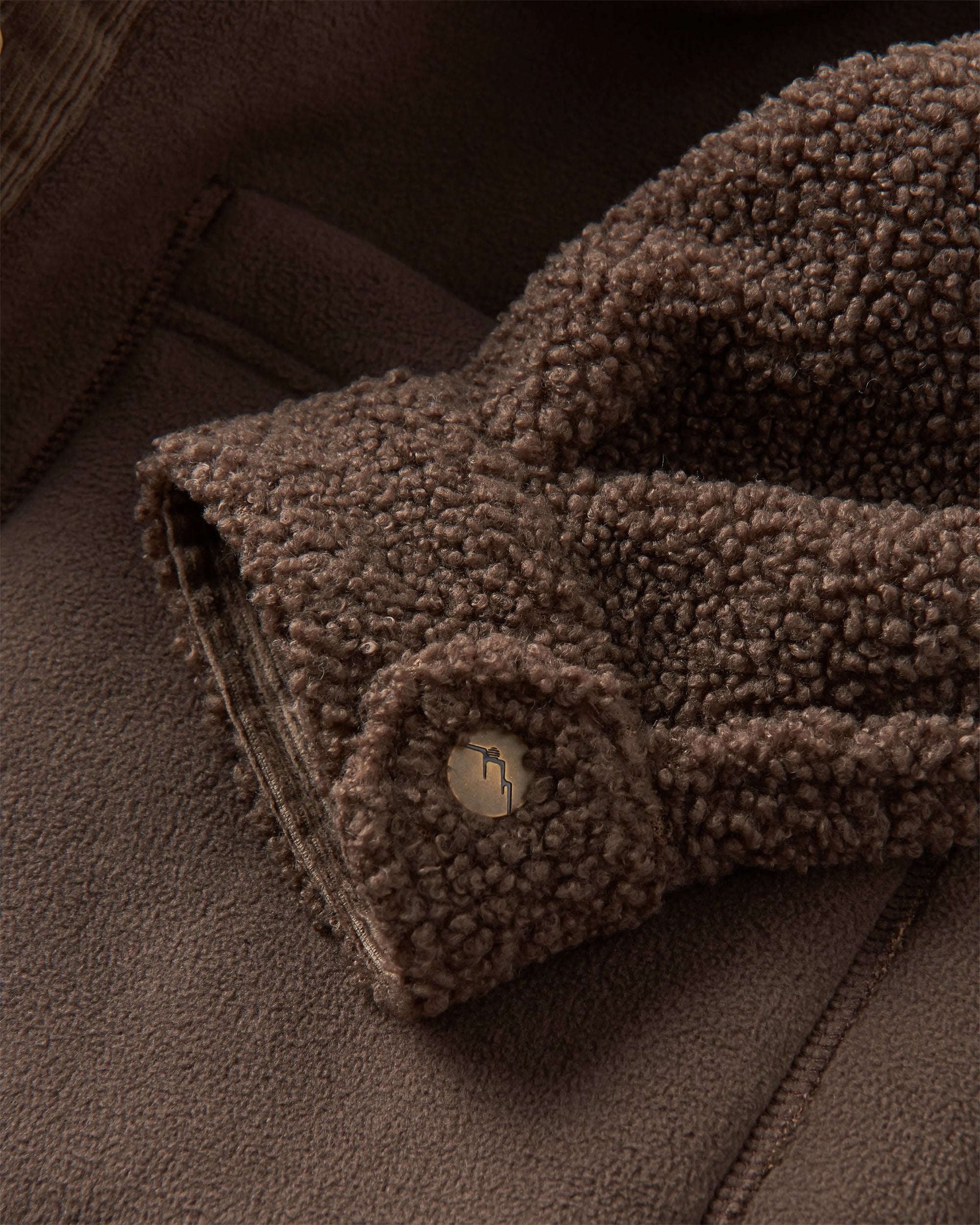 Nash Recycled Fleece - Coffee - Flatlay