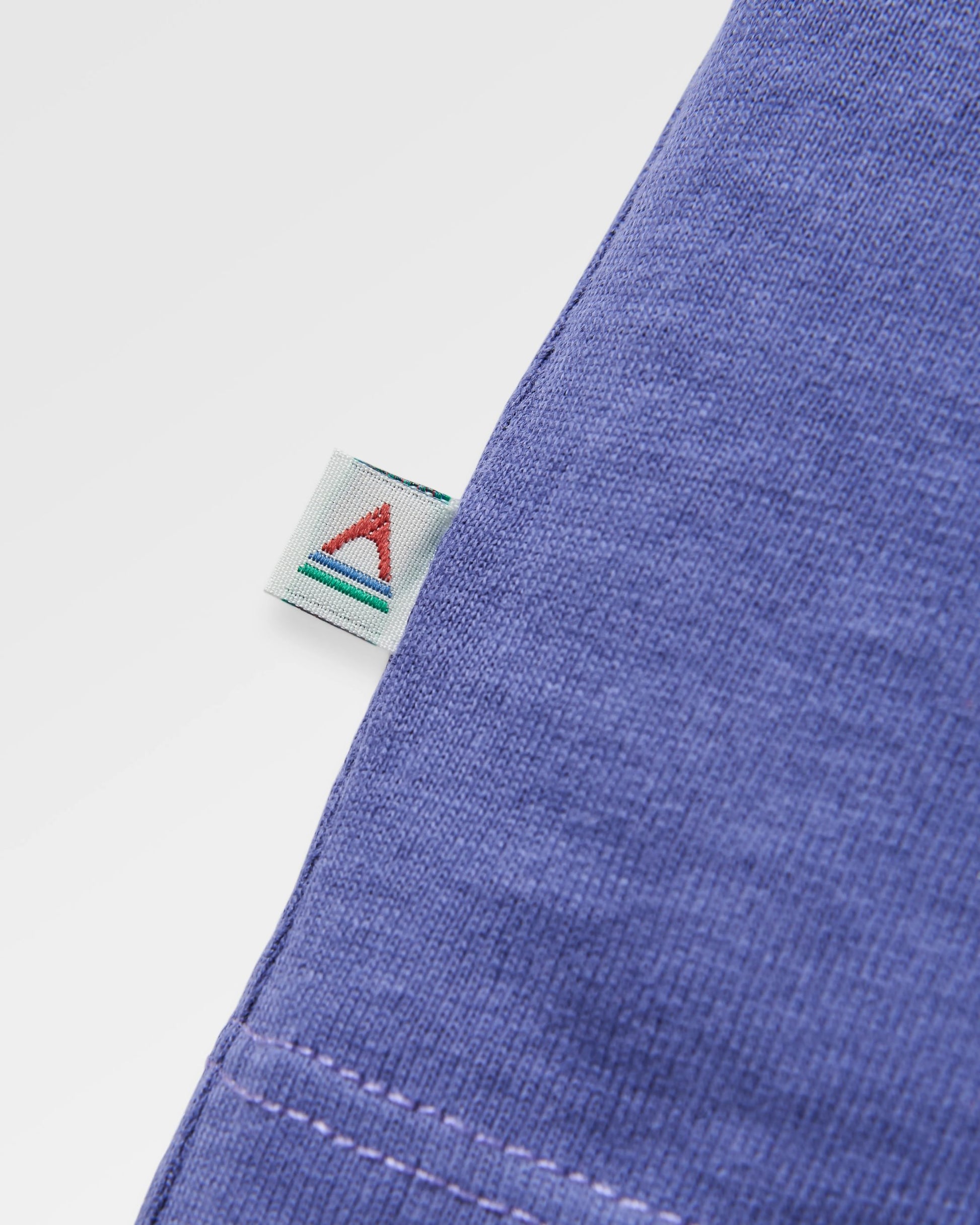 Tall Pines Men's Recycled Cotton T-shirt - Purple Indigo - Flatlay