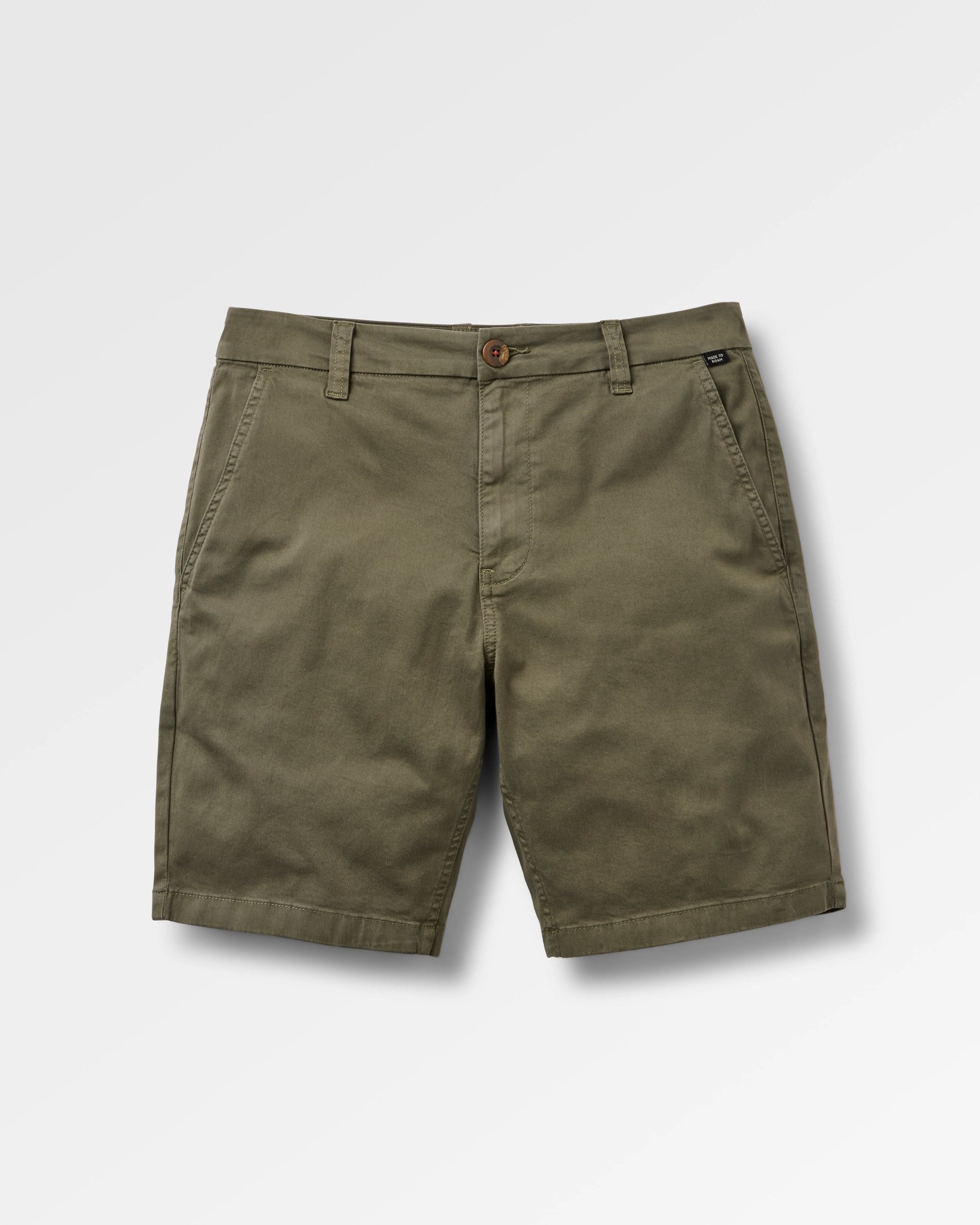 365 Organic Cotton Shorts 2.0 - Dusty Olive - Flatlay