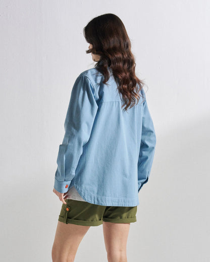 Stella LS Shirt - Faded Denim - Studio Model