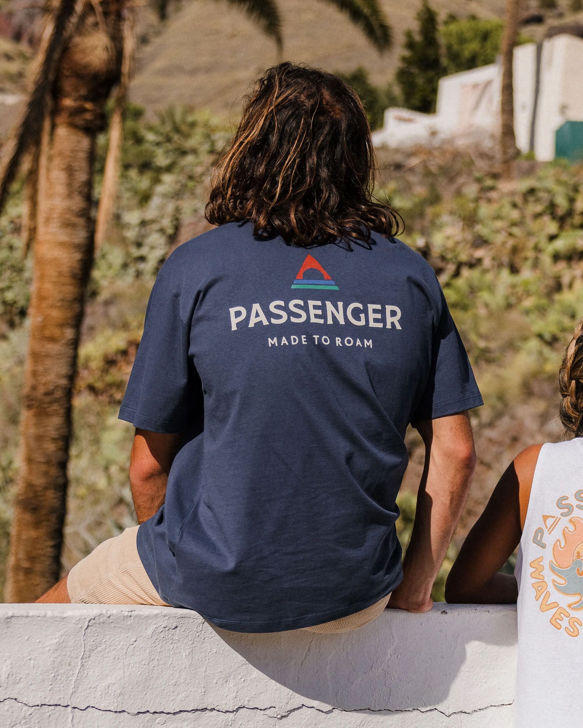 Passenger Recycled Cotton T-Shirt - Rich Navy - Lifestyle
