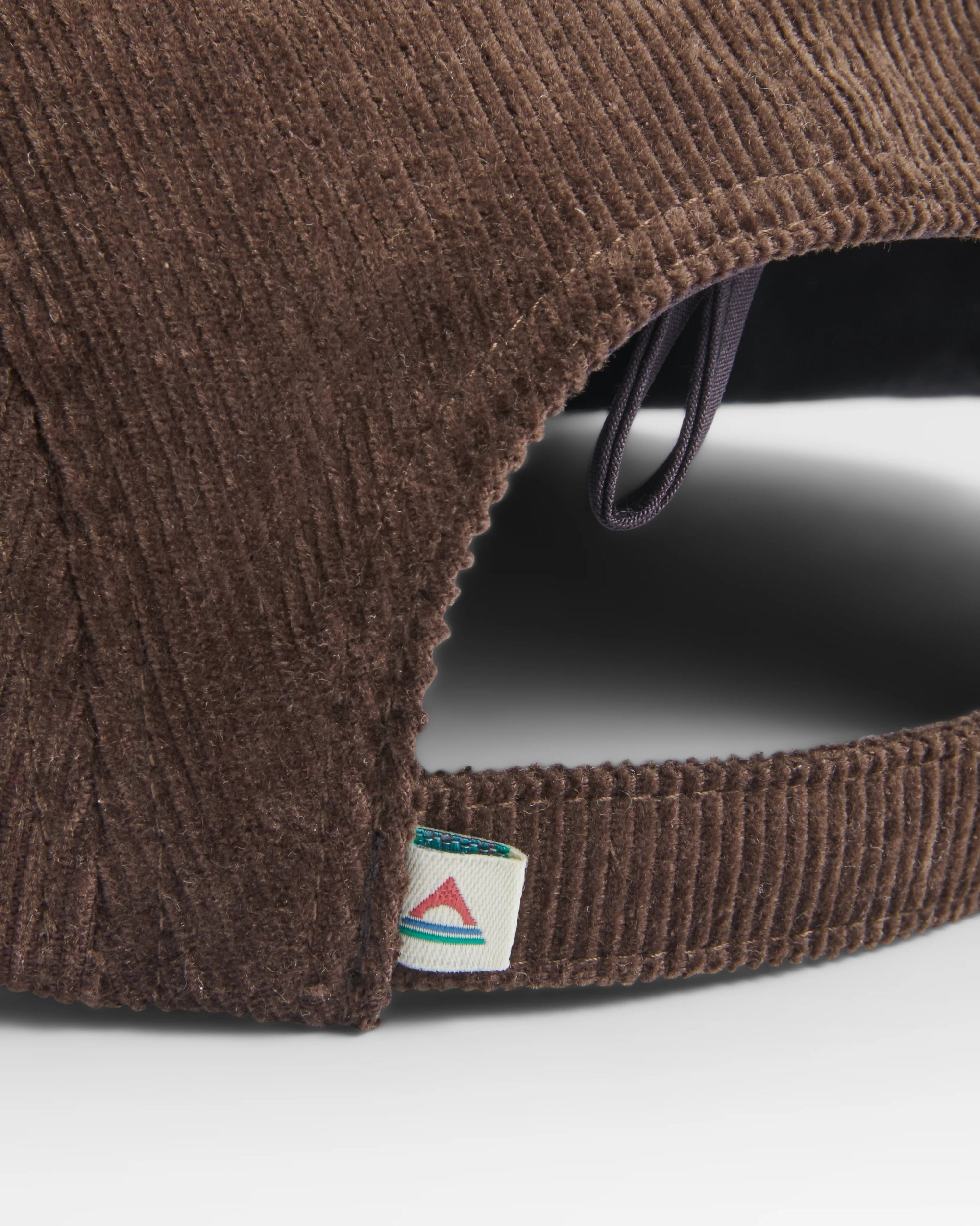 Fixie Cord 5 Panel Cap - Espresso - Flatlay