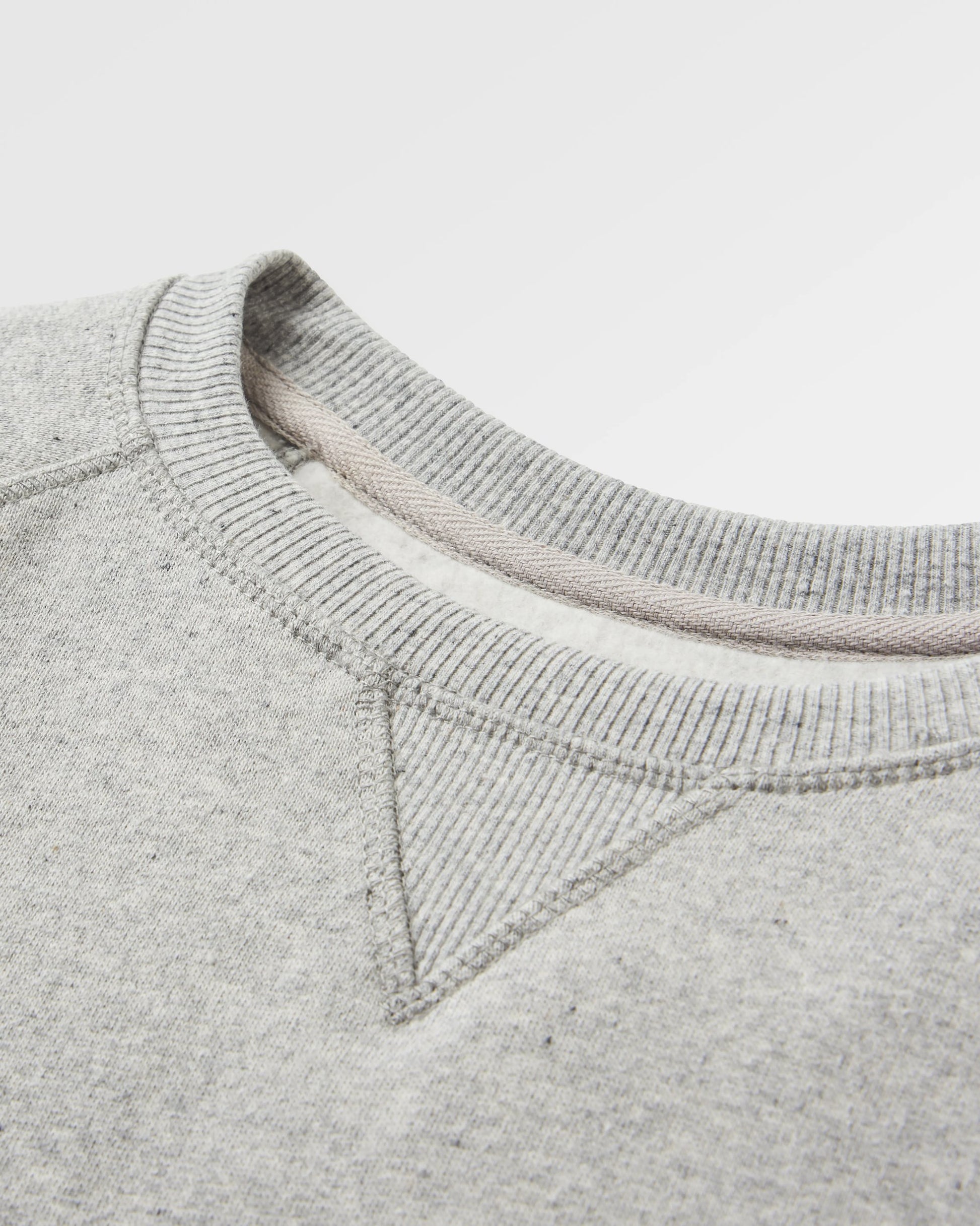 Roamer Men's Recycled Cotton Sweatshirt - Grey Marl - Flatlay