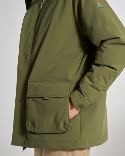 Baltic Recycled Insulated Parka - Khaki - Studio Model