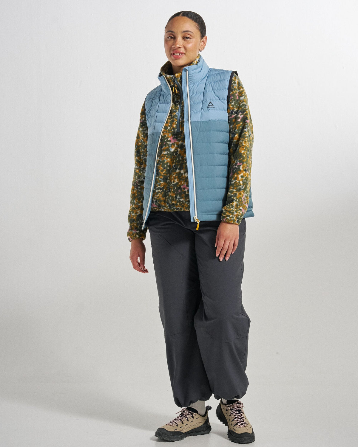 Northstar Down Vest - Stormy Blue/Faded Denim - Studio Model