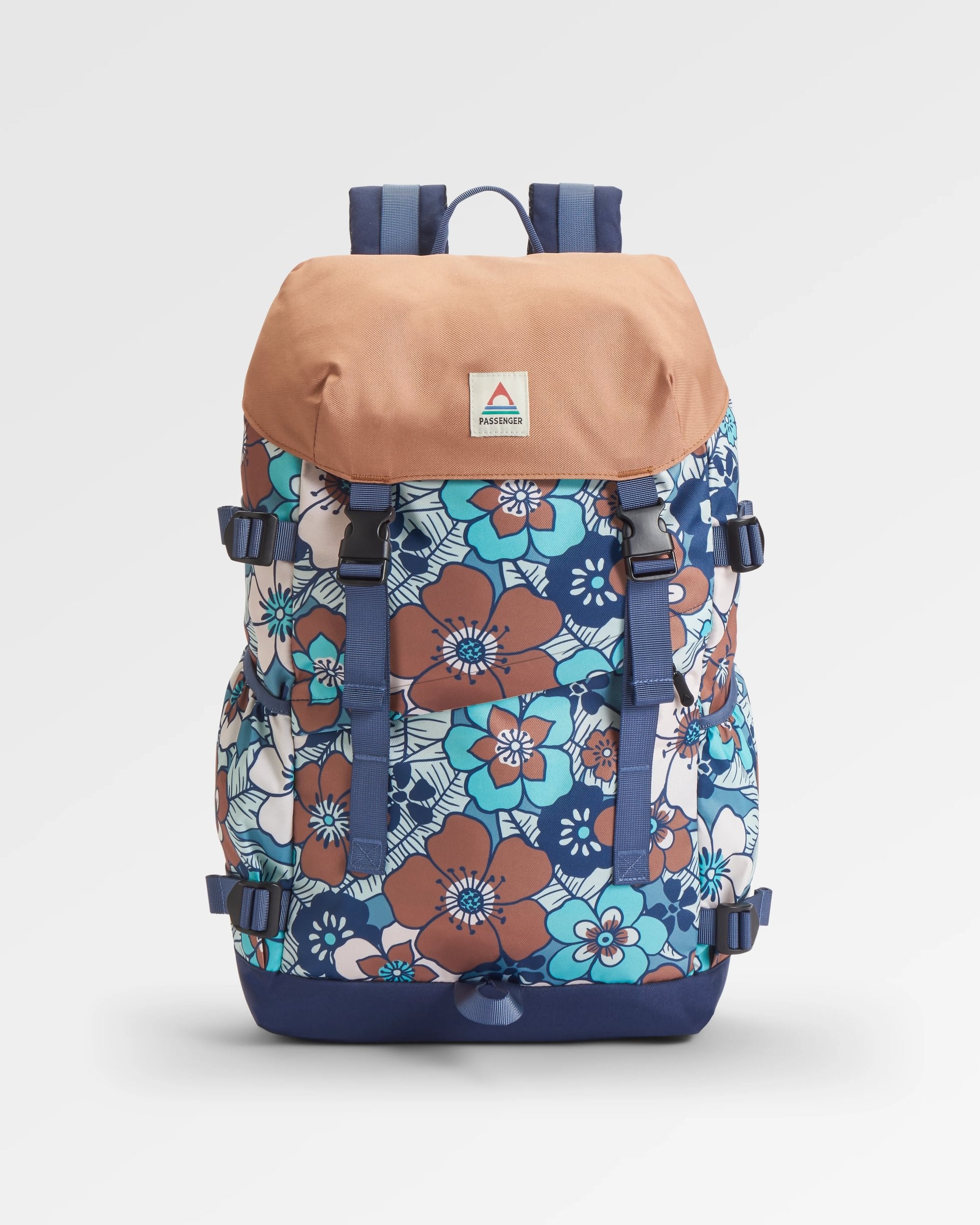 Boondocker Recycled 26L Backpack - Vintage Floral Aqua - Flatlay
