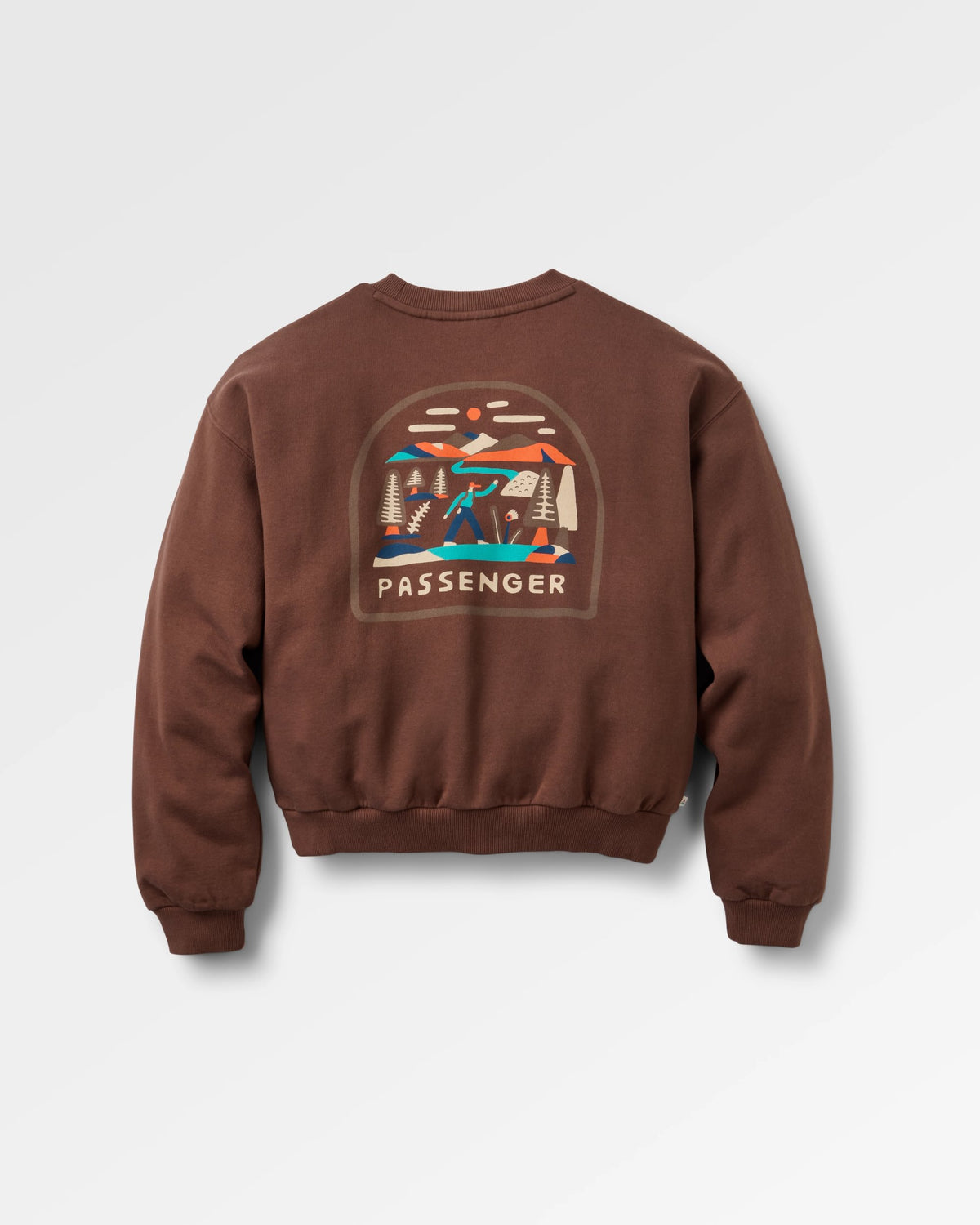 Lost Patch Relaxed Fit Sweatshirt - Chestnut - Flatlay
