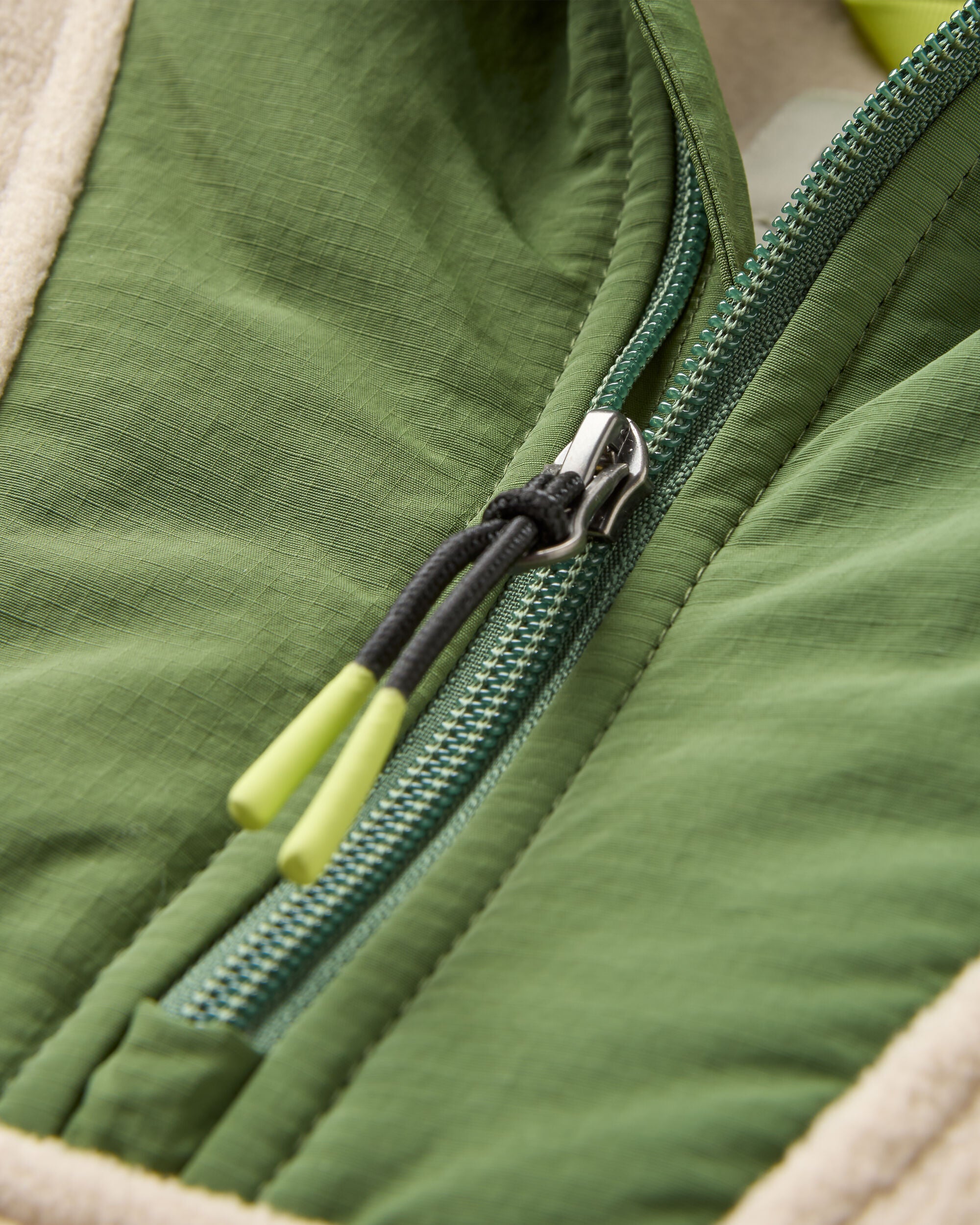 Alexander Recycled Hooded Polar Fleece - Feather/Wild Green
 - Flatlay
