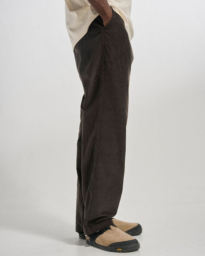 Drifter Cord Relaxed Fit Trouser - Espresso - Studio Model